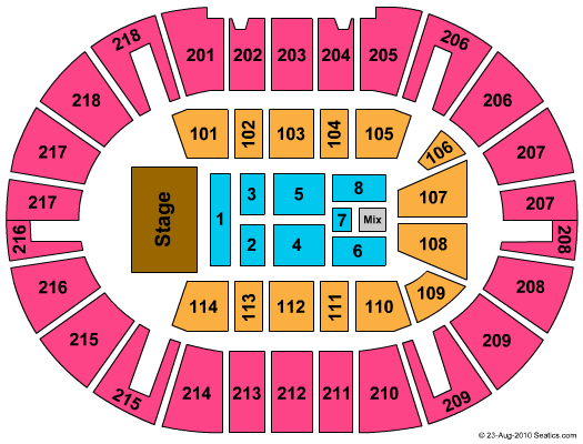 NIU Convocation Center Seating Chart